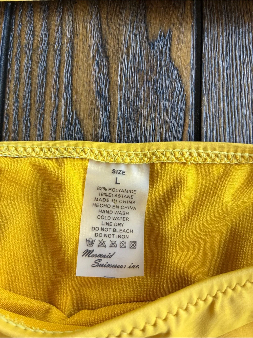 Mermaid Swimwear Yellow Bikini top and bottom  - Size L